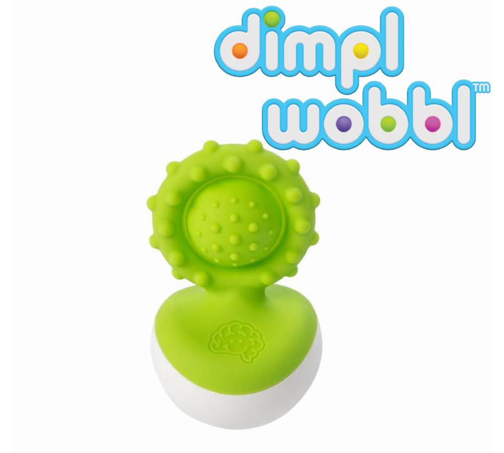 Gryzak Wańka Wstańka Zielony Bąbelki Dimpl Fat Brain Toys FA217-3