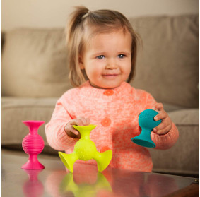 Bobo Przyssawki 3 Grzechotki PipSquigz Fat Brain Toys FA089-1