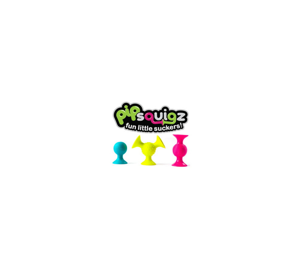 Bobo Przyssawki 3 Grzechotki PipSquigz Fat Brain Toys FA089-1