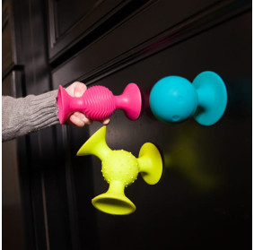 Bobo Przyssawki 3 Grzechotki PipSquigz Fat Brain Toys FA089-1
