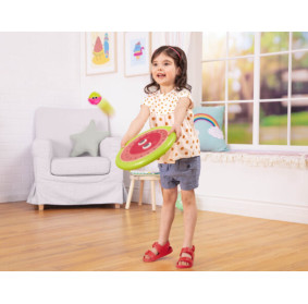 SPRĘŻYSTE DYSKI z kudłatymi piłeczkami Poppin’ Paddles – gra zręcznościowa B.Toys
