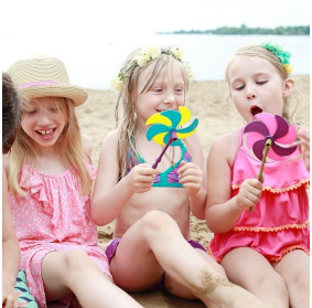 Wiaderko z akcesoriami do piasku GRANATOWE Sands Ahoy! – B.Toys