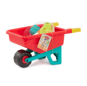 TACZKA z KONEWKĄ i zestawem akcesoriów do piasku Wheelbarrow Wonders B.TOYS