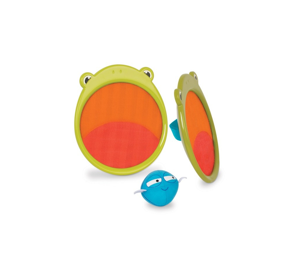 Gra zręcznościowa łapki na rzep + piłka ŻABA B.TOYS Critter Catchers, Frankie the Frog