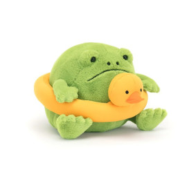 Deszczowa Żaba Ricky z Kaczuszką do Pływania 18 cm, Jellycat