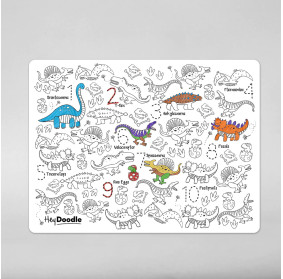 Duża Mata Silikonowa do Kolorowania A3 - Dinozaury HDPM004 Hey Doodle