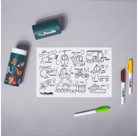 Mata Silikonowa do Kolorowania A4 - Pojazdy MM002 Hey Doodle