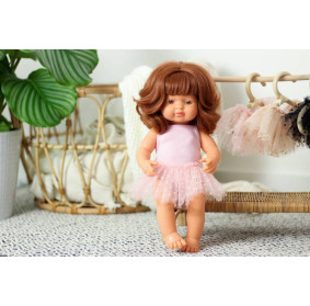 Strój Baletnicy Różowy Body + Spódniczka tutu 38 cm MINILAND