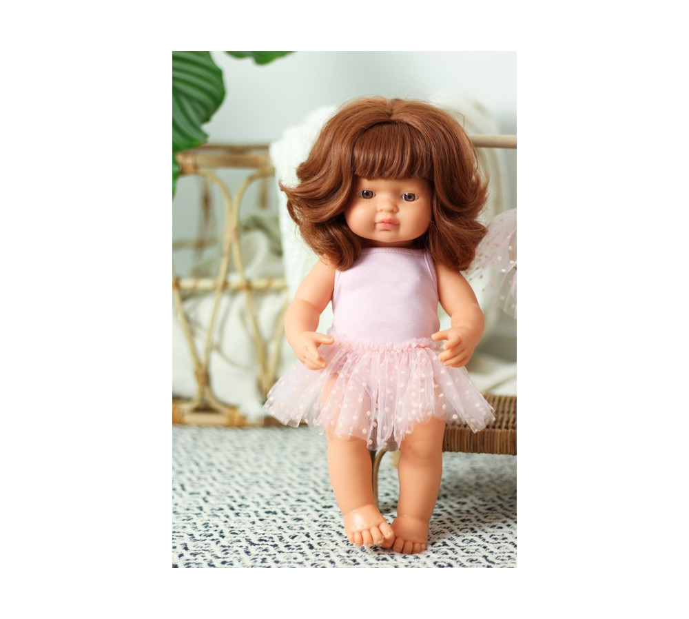 Strój Baletnicy Różowy Body + Spódniczka tutu 38 cm MINILAND