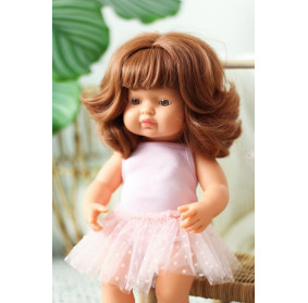 Strój Baletnicy Różowy Body + Spódniczka tutu 38 cm MINILAND