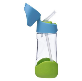 B.BOX Butelka tritanowa ze słomką 450 ml Ocean Breeze