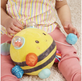 Brzęcząca PSZCZÓŁKA sensoryczna Fuzzy Buzzy Bee  B.TOYS