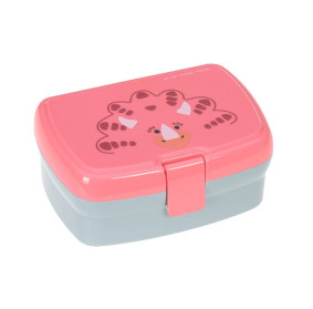 Lassig Zestaw na lunch Lunchbox + Tritanowa butelka - bidon 460 ml About Friends Dinozaur różowy