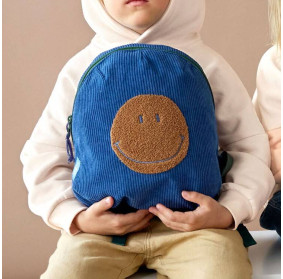 Lassig Plecak mini sztruks Little Gang Smile blue