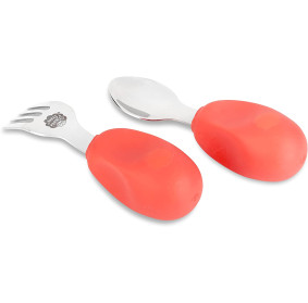 SZTUĆCE WIDELEC I ŁYŻKA NANA'S MANNERS ETAP 2 PINK