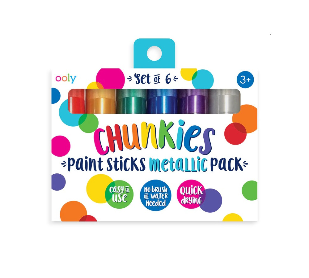 Farba w Kredce 6 szt., Chunkies Paint Sticks - Metaliczne, Ooly
