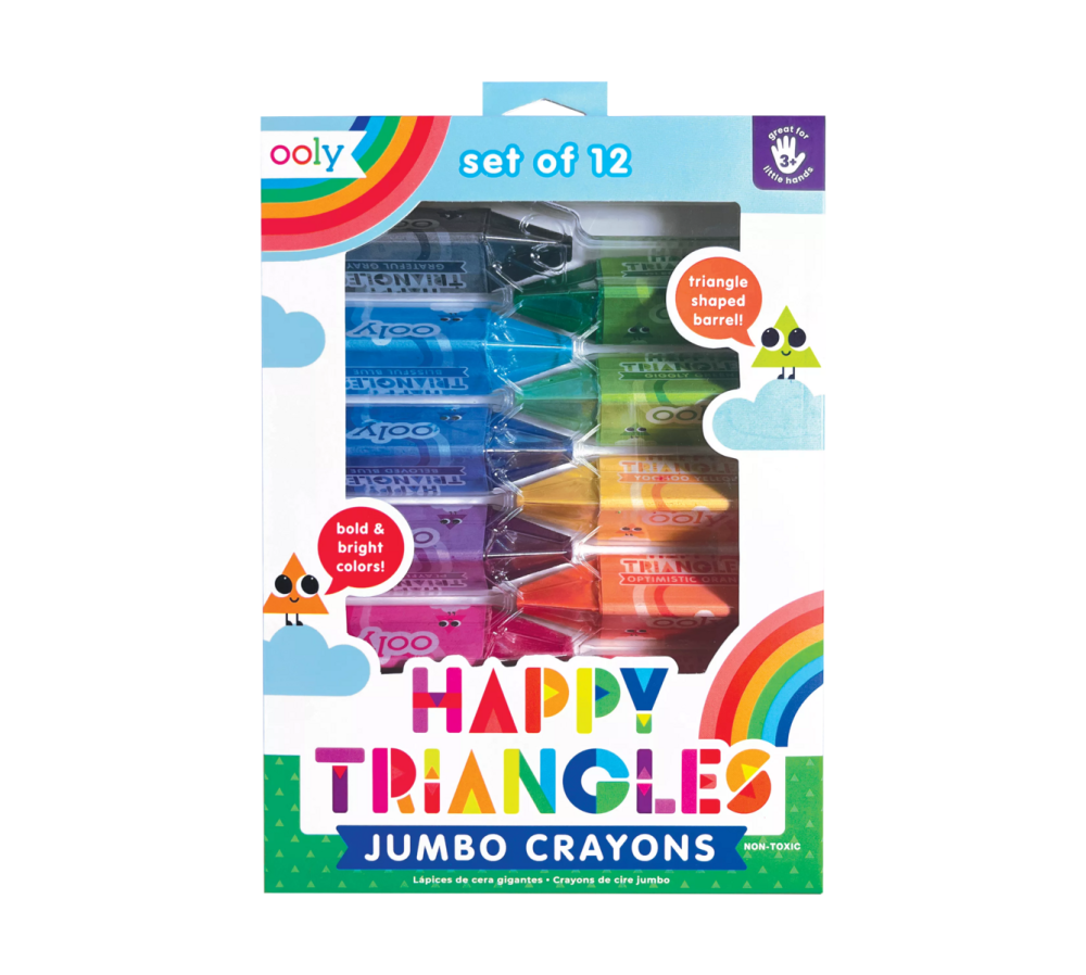 Kredki Malucha, Trójkątne, Jumbo, Happy Triangles - zestaw 12 szt., Ooly