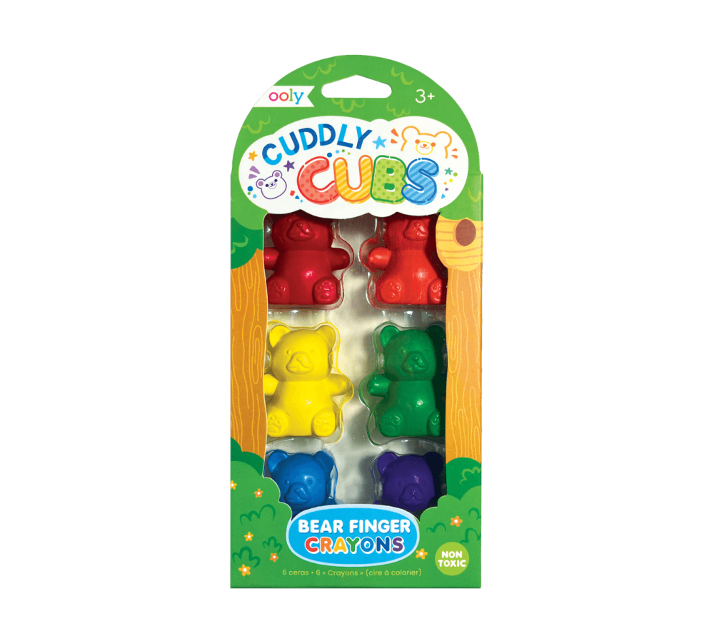 Kredki Malucha, Na Palec, Misie, Cuddly Cubs - zestaw 6 szt., Ooly