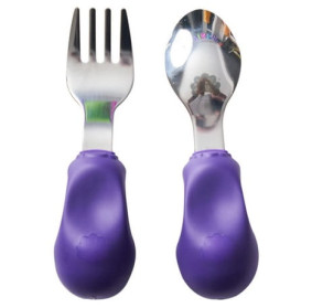 SZTUĆCE WIDELEC I ŁYŻKA NANA'S MANNERS ETAP 2 PURPLE