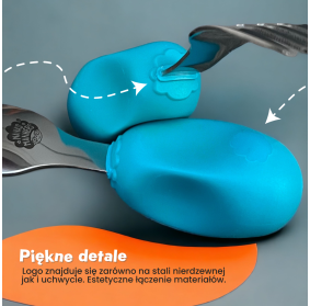 SZTUĆCE WIDELEC I ŁYŻKA NANA'S MANNERS ETAP 2 BLUE