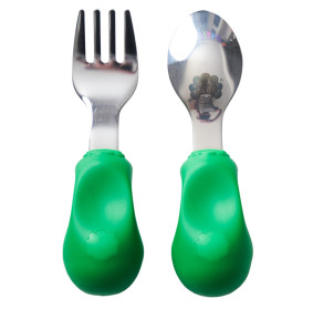 SZTUĆCE WIDELEC I ŁYŻKA NANA'S MANNERS ETAP 2 GREEN