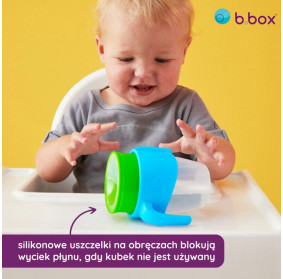 Kubek 360 do nauki picia dla dzieci – kubek treningowy, niekapek, Strawberry Shake B.box