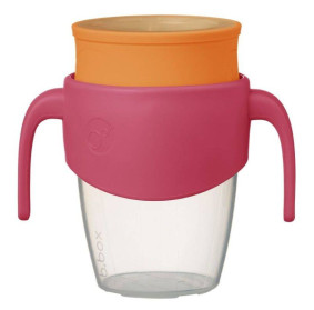 Kubek 360 do nauki picia dla dzieci – kubek treningowy, niekapek, Strawberry Shake B.box