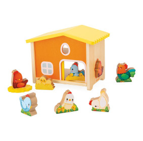 Drewniany domek Farma Mój pierwszy kurnik 18 m+ Janod  J03311