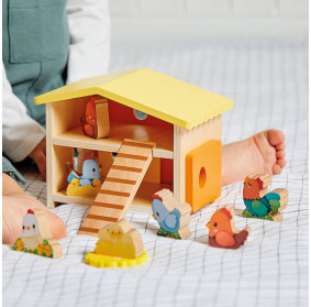 Drewniany domek Farma Mój pierwszy kurnik 18 m+ Janod  J03311