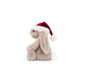 Króliczek Beżowy w Czapce Mikołaja 31 cm, Jellycat