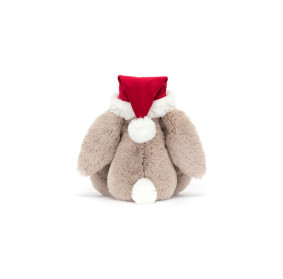 Króliczek Beżowy w Czapce Mikołaja 31 cm, Jellycat