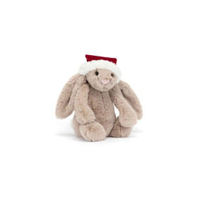Króliczek Beżowy w Czapce Mikołaja 31 cm, Jellycat