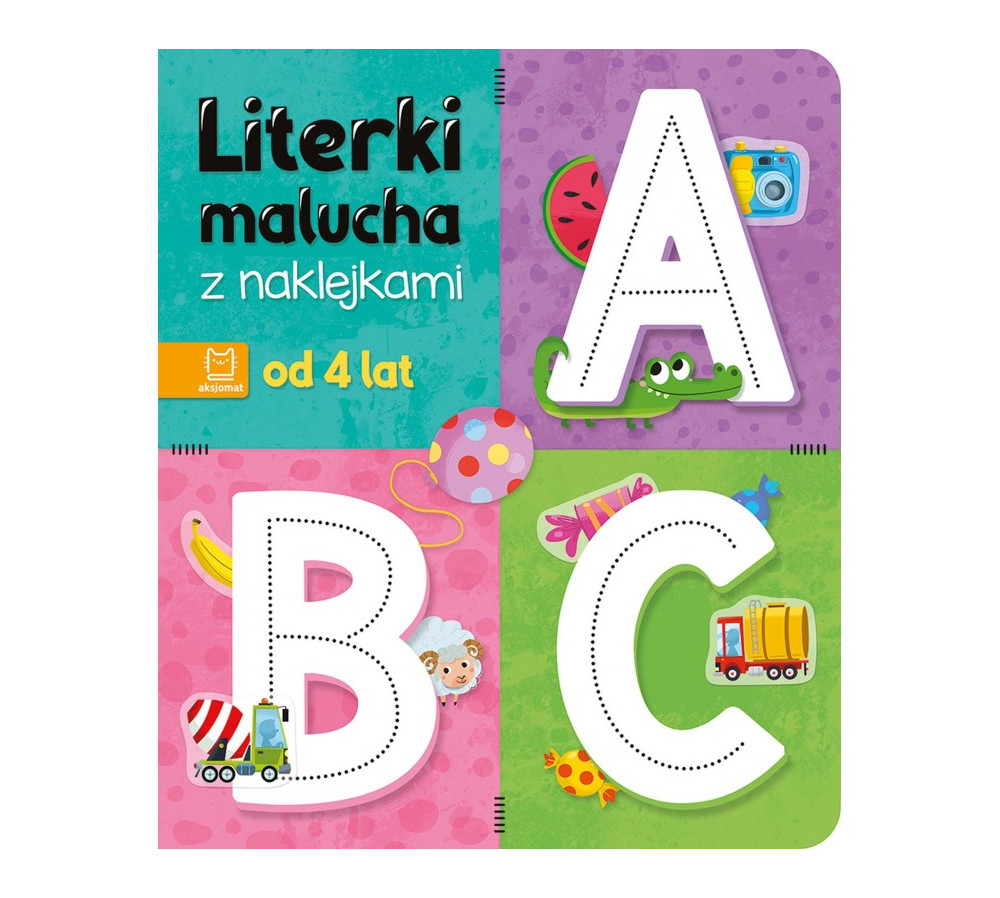 Literki malucha z naklejkami. Od 4 lat. AKSJOMAT
