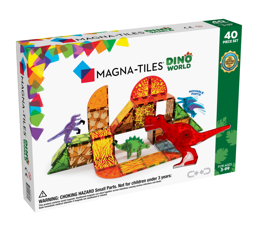 MAGNA-TILES Klocki Magnetyczne Dino World 40 el.