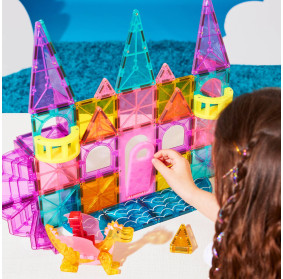 MAGNA-TILES Klocki MAGNA-TILES Klocki Magnetyczne Zamek DLX 48 el.