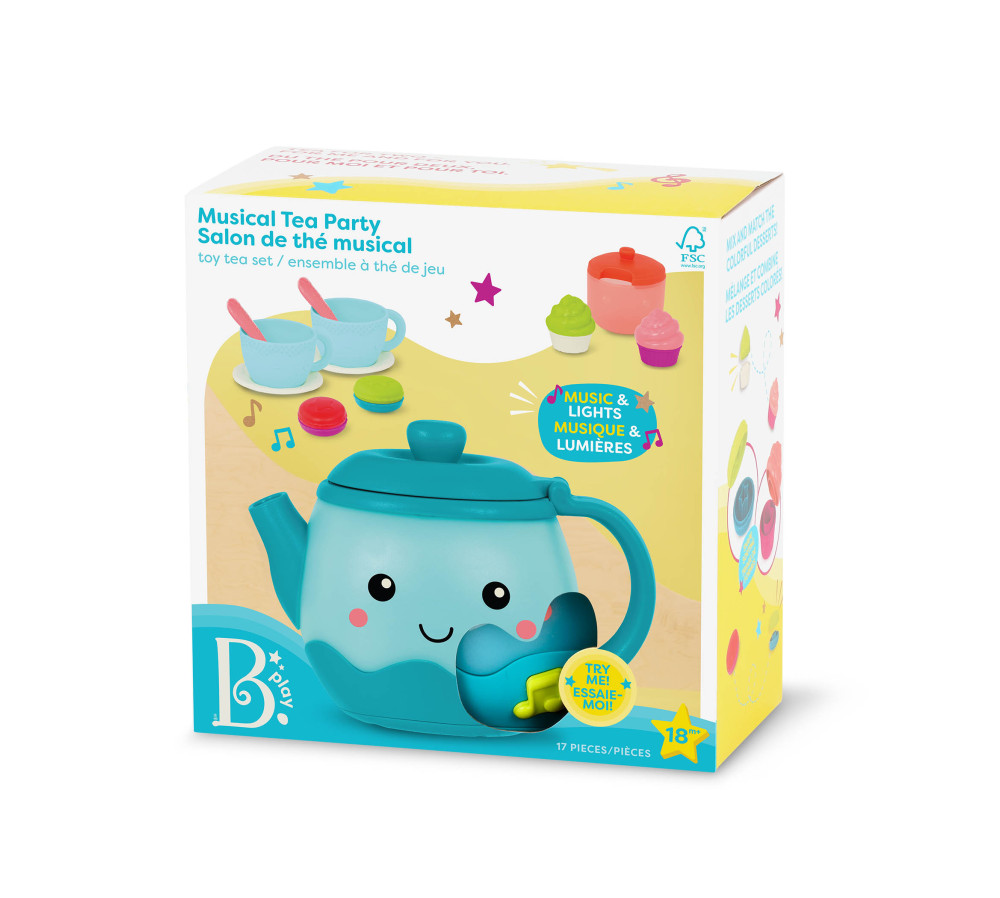 MUZYCZNY serwis do herbaty B.TOYS Musical Tea Party