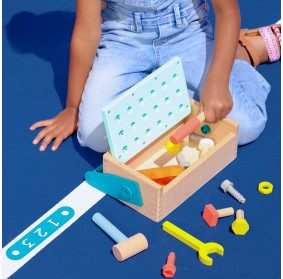 Skrzynka małego majsterkowicza, z WIERTARKĄ  Fix ‘n’ Play Kit – B.TOYS
