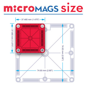 MAGNA-TILES Klocki Magnetyczne microMAGS 70 el.