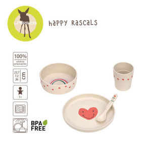 Lassig Komplet naczyń dla dzieci Happy Rascals Heart lavender 1310062642