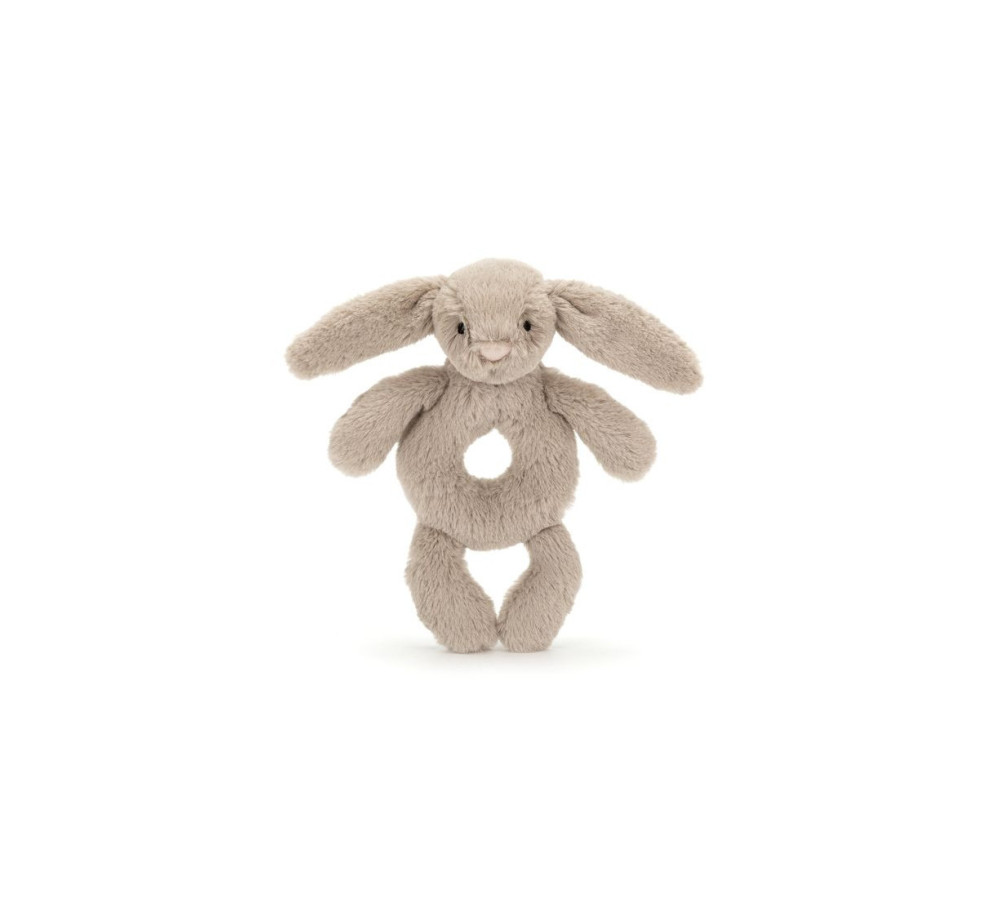 Króliczek Grzechotka Beżowa 18 cm, Jellycat