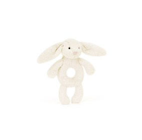 Króliczek Kremowy Grzechotka 18 cm, Jellycat