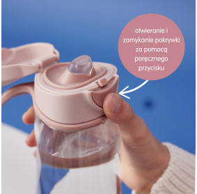B.box Butelka na wodę - bidon z ustnikiem tritanowy 450 ml Blush Crush