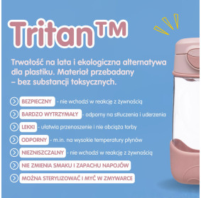 B.box Butelka na wodę - bidon z ustnikiem tritanowy 450 ml Blush Crush
