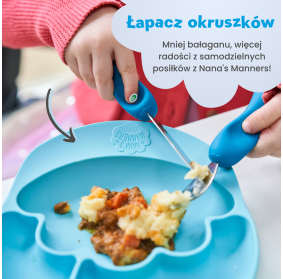 TALERZ Z PRZYSSAWKĄ NANA'S MANNERS ETAP 2 BLUE