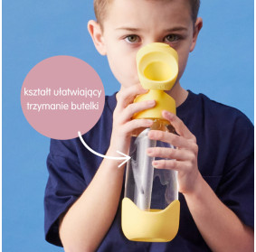 b.box Bidon - butelka na wodę ze słomką tritanowa 600ml Lemon Twist
