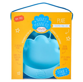 TALERZ Z PRZYSSAWKĄ NANA'S MANNERS ETAP 2 BLUE