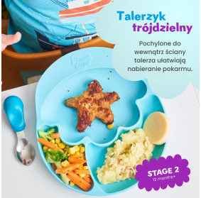 TALERZ Z PRZYSSAWKĄ NANA'S MANNERS ETAP 2 BLUE