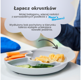TALERZ Z PRZYSSAWKĄ NANA'S MANNERS ETAP 2 GREY