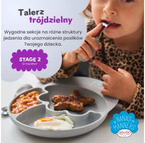 TALERZ Z PRZYSSAWKĄ NANA'S MANNERS ETAP 2 GREY