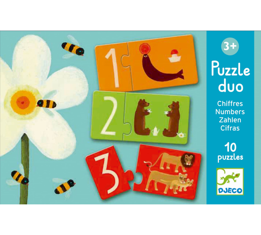 Puzzle łączenie liczb i liter DJ08151 DJECO
